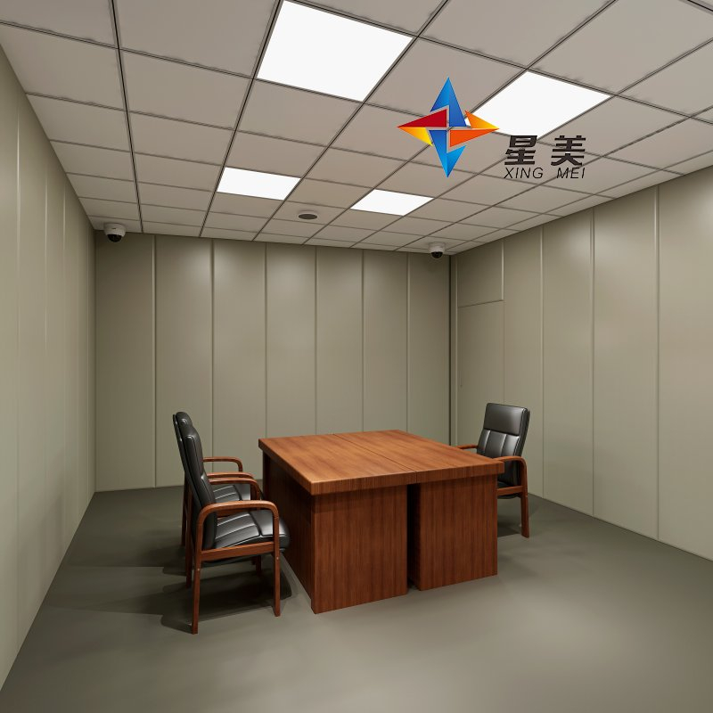 星美建材廠家談話室SIW防撞墻系統標準建設安裝效果圖